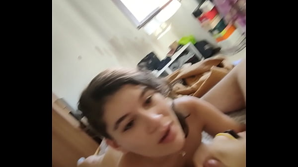I lick my boyfriend's cock and clean his asshole, he cums in my mouth